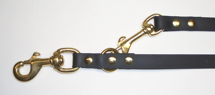 Bellepet Biothane Verlängerungsleine 2,8m 3-fach verst. - Messing