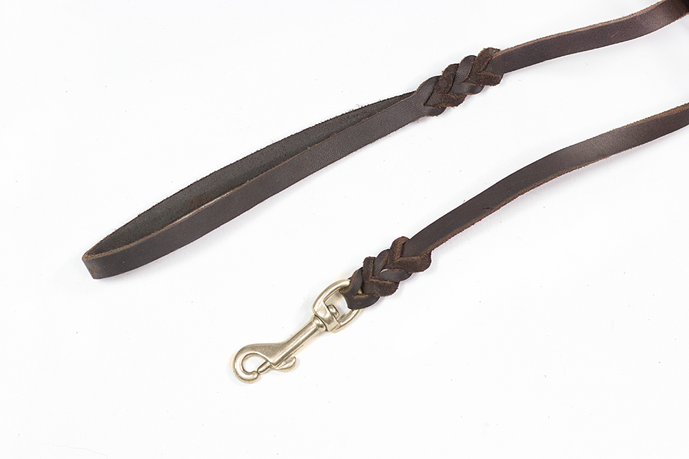 Bellepet Fettlederleine / Schleppleine 5m mit Handschlaufe - Chrom