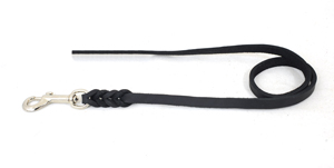 Bellepet Fettlederleine 2m ohne Handschlaufe - Chrom